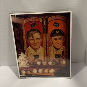 1993 NO.11 Christy Mathewson & Ty Cobb First Edition Print With COA (11”x14”).